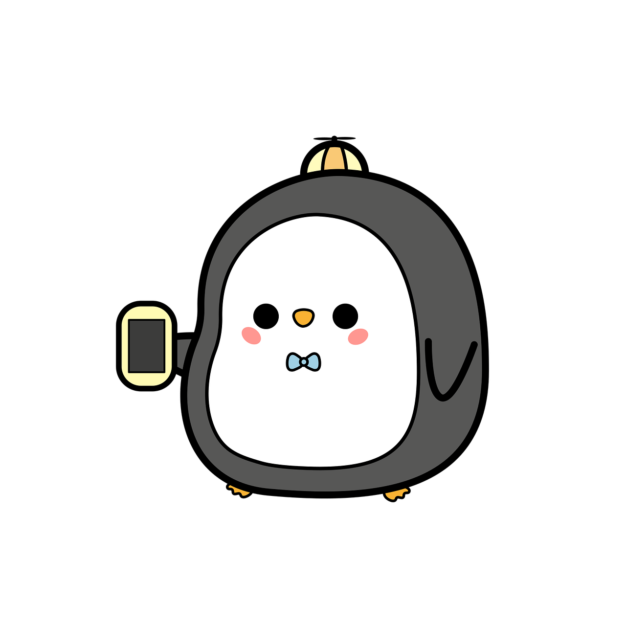 Penguin on phone